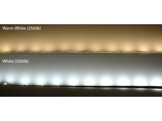 3500k and 5000k White and Warm White comparison - Samsung LEDs